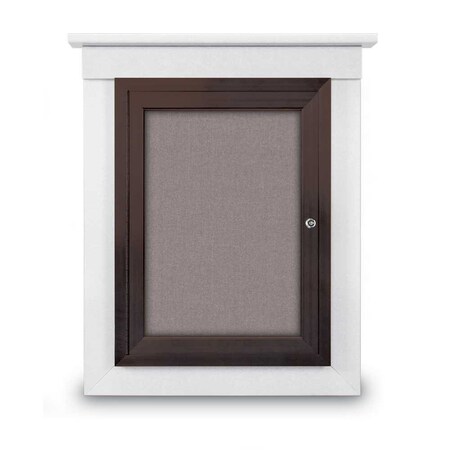 United Visual Products Sliding Glass Enclosed Letterboard, 72"x4 UV9008ACS-BRONZE-GREY